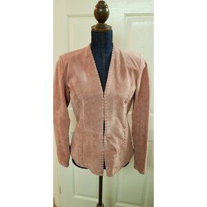 ✅#53C, NWT Za Zee apricot suede whip stitch decorative details